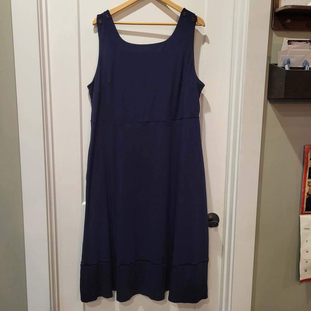 Plus size Nicole Miller New York Sleeveless Navy Blue Dress Size 3X